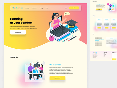 The classroom - eLearning - Online Platform app branding dailyui design illustration minimal ui ux xd design