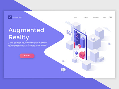 Augmented Reality Isometric Concept 3d abstract art augmented augmented reality cartoon download illustration isometric landing landingpage smartphone vector vector art web