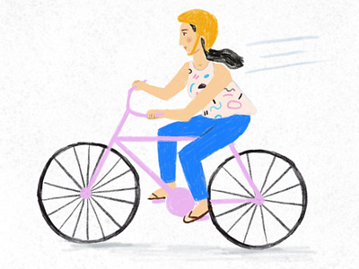 Bike ride illustration procreate
