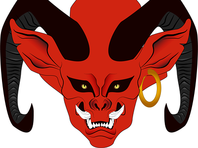 A little red... adobe artwork character design face design graphic illustrator satan