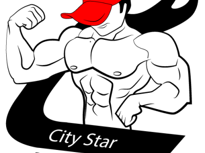 City Star Gym adobe artwork character designer illustrator vector بدنسازی طراحی پست اینستاگرام پوستر گرافیک