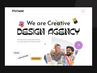 Creative Design Agency Header Design agency header agency website creative creative agency creative header design design agency digital agency landing page modern trendy ui design ui ui 2023 ui trends ui ux web design website design