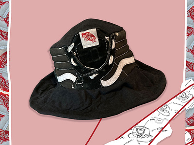 Handmade Vans Bucket Hat (Upcycle) branding bucket hat clothing custom shoes design designer fashion design hat design hat fashion shoe design skate shoes skateboarding upcycle upcycle design upcycling upcycling clothing vans vans art vans custom vans skate art