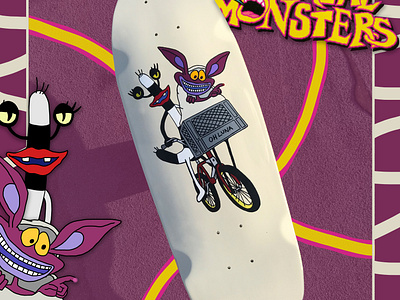 Custom Ahh Real Monsters x ET Skateboard Design