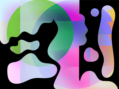 Shapes 1 collage colorful shapes vector