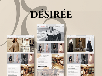 Désirée - E-Commerce branding design digital marketing e commerce graphic design homepage illustrator landing page logo ui ui design ux design uxui vector