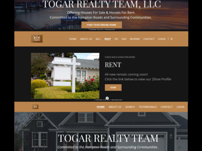 TOGAR Realty Website Design website design mobile friendly design