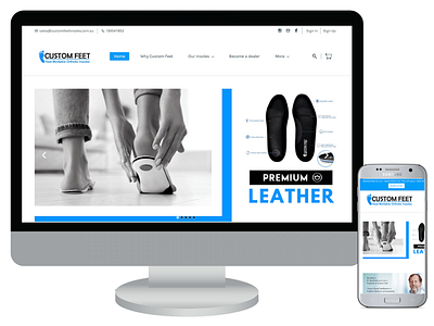 Custom Feet Insoles Website Design e commerce website design website design