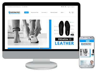 Custom Feet Insoles Website Design