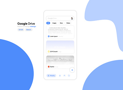Google Drive - home redesign concept app app design concepts design flat minimal mobile ui ui uiux ux