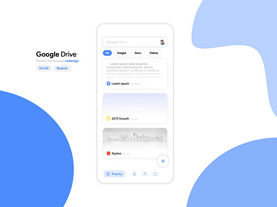 Google Drive - home redesign concept