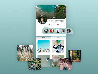 Daily UI : 006 User Profile app art design flat illustrator minimal mobile mobile app mobile ui photography typography ui uidesign uiux ux uxdesign