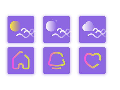mockup ongoing gradient icons icon icon design icon mockup icon set icon style mockup ui weather