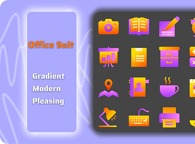 Office Icons gradient icons icon design icon mockup office icons vector