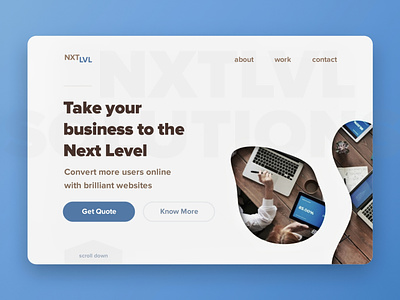 NXTLVL - Local Business - Web Design branding business front end development modern next level webdesign