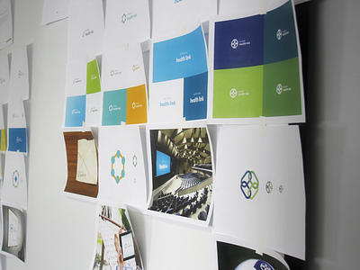 Branding - Logo Options - Office wall brand colors comps exploring identity kps3 logo mark office wall reno