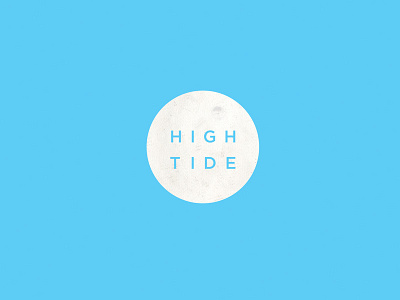 Early Concept - Hightide blue branding logo moon white