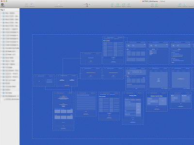 Wireframing - Sketch blue sketch wireframes