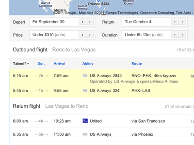 Google Flights Usability