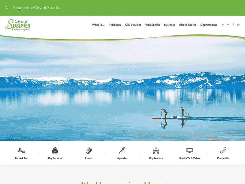 Search - Interaction animated ux ui green reno kps3 interactive website search