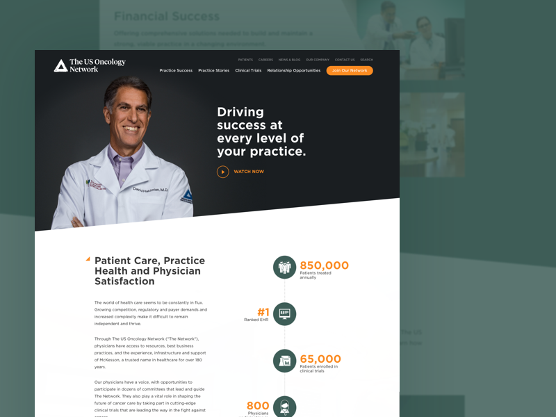 Website Launch -- responsive website medical doctor oncology mckesson healthcare