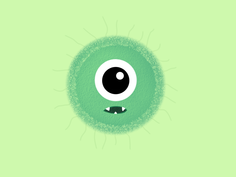 #100DayChallenge Day 6 kps3100 procreate squiglly eyeball green