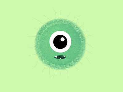 #100DayChallenge Day 6 eyeball green kps3100 procreate squiglly