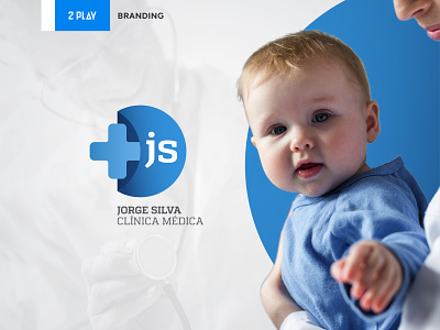 JS Clínica Médica - Branding baby blue branding design doctor facebook posts gradient health healthcare hospital instagram posts logo logo construction logo design medical social media