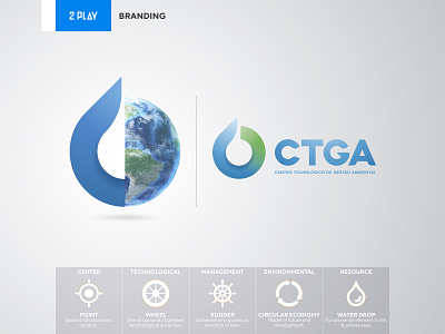 CTGA - Branding app blue branding business clean design gradient logo typography ui water web website