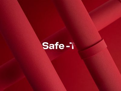 Safe - T brand brand identity branding design logo logotype photography pipeline red safety typography