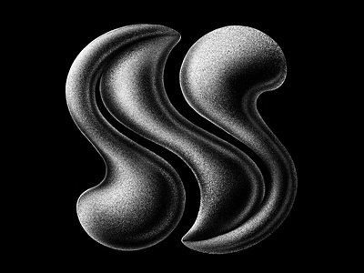 N — (14/36) 36 days 36 days of type 3d adobe black black and white design font hand lettering highlight illustration letter n noise procreate shadow type typography warped white