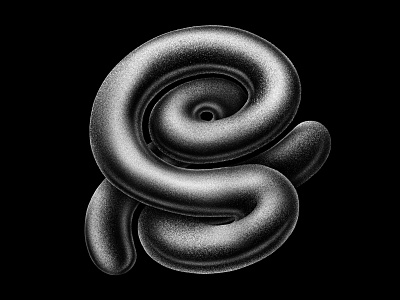 S — (19/36) 2020 36 days of type abstract black black white black and white design hand lettering illustration minimal procreate type typography