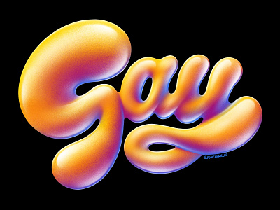 Gay✨ 3d colorful design designer gay gay pride hand lettering illustration lgbtqia logo procreate type typography