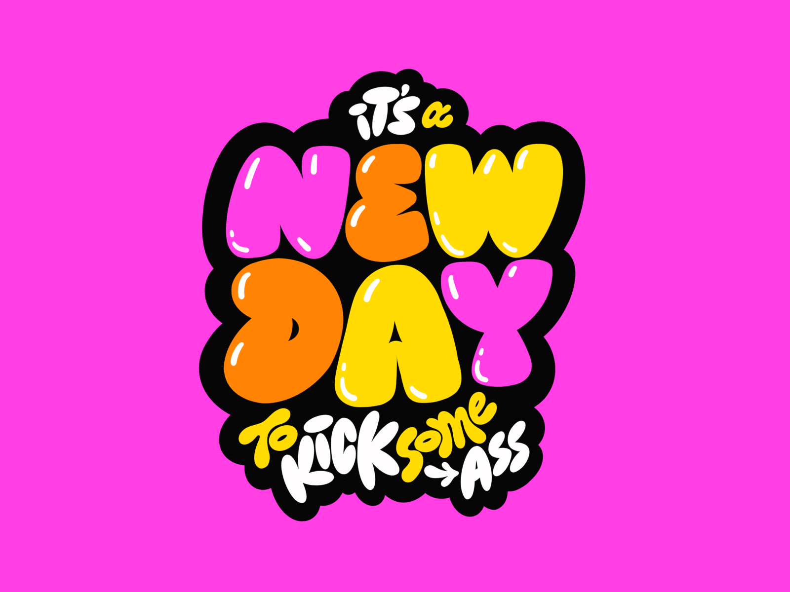New Day ✨ animation branding creative design designer gif hand lettering illustration logo procreate type typographic typography