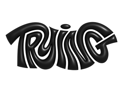 Trying 3d adobe black design designer hand lettering icon illustrate lettering logo logo design type typography