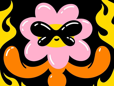 Nebula 🌸✨ 3d adobe art design designer fire flower graphic design illustration illustrator love pink procreate type typography