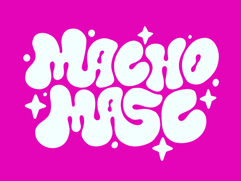 MACHO, MASC ✨ macho masculine masc man lgbtq lgbtqia gay branding logo illustrator illustration designer design hand lettering typography type