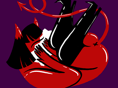 Sad & Horny ceoc723 designer devil drag el don carlos friday gay horny illustration illustrator lgbtq procreate purple red satan trans