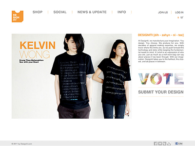 DESIGNITI.com art direction crowdsource fashion minimal shop t shirt tee ui ux web design