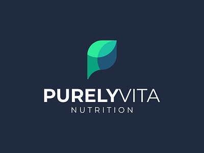 Purely Vita branding design logo nutrion pure pure logo vector