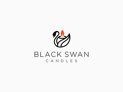 Swan Candles Logo animal black candles candy design line lineart logo simple swan swan candle logo swan logo swans swansea vector