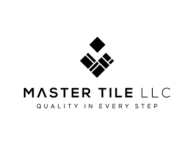 Master Tile LLC black branding design logo minimal tile logo type typography vector