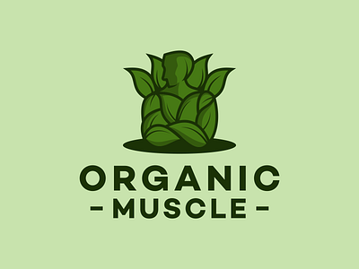 Organic muscle logo design