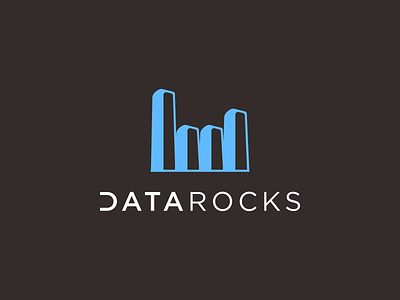 Data Rock Logo Design data datarock design logo minimal rock stone