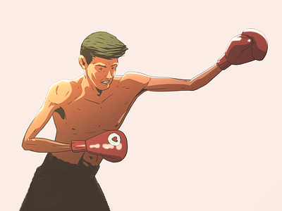 boxer boxer character characterdesign digital drawing illustration photoshop