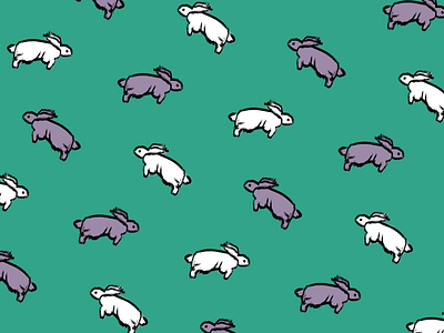 Rabbits Pattern digital illustration pattern photoshop rabbit