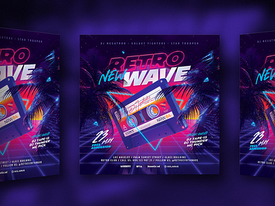 Party Flyer Retrowave