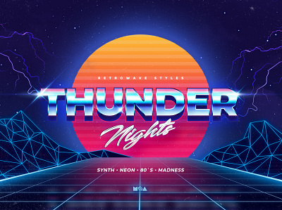 80s Retro Text Effects 1980s 3d 80`s 80s effect effects label logo mockup neon new photoshop retro retrowave style styles synth synthwave text wave