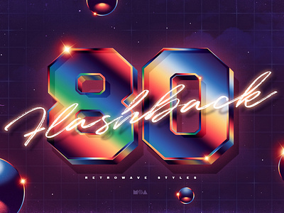 80s Retro Text Effects