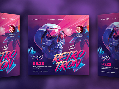 Retro Tron Party Flyer